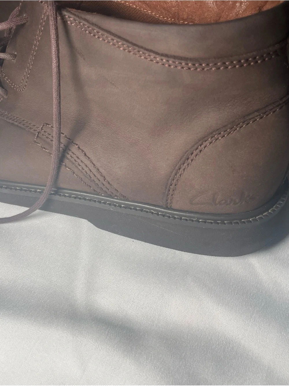 Clarks Men's Brown Leather Lace-Up Boots waterproof